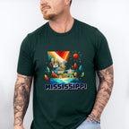 Colorful Mississippi Design - States & Cities Unisex Crewneck T-Shirt Sweatshirt Hoodie