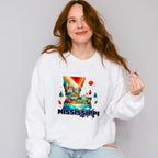 Colorful Mississippi Design - States & Cities Unisex Crewneck T-Shirt Sweatshirt Hoodie