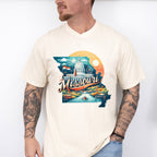 Colorful Missouri Design - States & Cities Unisex Crewneck T-Shirt Sweatshirt Hoodie