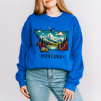 Colorful Montana Design - States & Cities Unisex Crewneck T-Shirt Sweatshirt Hoodie