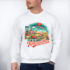 Colorful Nebraska Design - States & Cities Unisex Crewneck T-Shirt Sweatshirt Hoodie