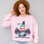 Colorful New Hampshire Design - States & Cities Unisex Crewneck T-Shirt Sweatshirt Hoodie
