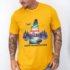 Colorful New Hampshire Design - States & Cities Unisex Crewneck T-Shirt Sweatshirt Hoodie
