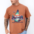Colorful New Hampshire Design - States & Cities Unisex Crewneck T-Shirt Sweatshirt Hoodie