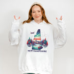 Colorful New Hampshire Design - States & Cities Unisex Crewneck T-Shirt Sweatshirt Hoodie