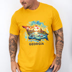 Colorful Georgia Design - States & Cities Unisex Crewneck T-Shirt Sweatshirt Hoodie