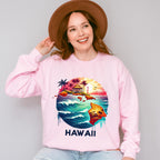 Colorful Hawaii Design - States & Cities Unisex Crewneck T-Shirt Sweatshirt Hoodie