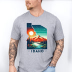 Colorful Idaho Design - States & Cities Unisex Crewneck T-Shirt Sweatshirt Hoodie
