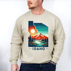 Colorful Idaho Design - States & Cities Unisex Crewneck T-Shirt Sweatshirt Hoodie