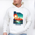 Colorful Idaho Design - States & Cities Unisex Crewneck T-Shirt Sweatshirt Hoodie