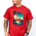 Colorful Idaho Design - States & Cities Unisex Crewneck T-Shirt Sweatshirt Hoodie