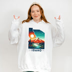 Colorful Idaho Design - States & Cities Unisex Crewneck T-Shirt Sweatshirt Hoodie