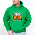 Happy New Year Beer Design - New Years Unisex Crewneck T-Shirt Sweatshirt Hoodie