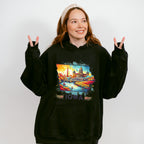 Colorful Iowa Design - States & Cities Unisex Crewneck T-Shirt Sweatshirt Hoodie