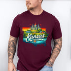 Colorful Kansas Design - States & Cities Unisex Crewneck T-Shirt Sweatshirt Hoodie