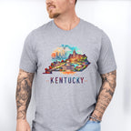 Colorful Kentucky Design - States & Cities Unisex Crewneck T-Shirt Sweatshirt Hoodie