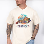 Colorful Kentucky Design - States & Cities Unisex Crewneck T-Shirt Sweatshirt Hoodie