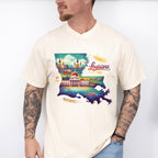 Colorful Louisiana Design - States & Cities Unisex Crewneck T-Shirt Sweatshirt Hoodie