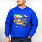 Colorful Louisiana Design - States & Cities Unisex Crewneck T-Shirt Sweatshirt Hoodie