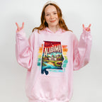 Colorful Alabama Design - States & Cities Unisex Crewneck T-Shirt Sweatshirt Hoodie