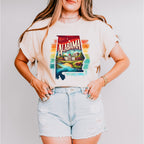 Colorful Alabama Design - States & Cities Unisex Crewneck T-Shirt Sweatshirt Hoodie