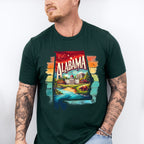 Colorful Alabama Design - States & Cities Unisex Crewneck T-Shirt Sweatshirt Hoodie