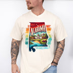 Colorful Alabama Design - States & Cities Unisex Crewneck T-Shirt Sweatshirt Hoodie