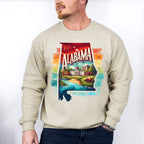 Colorful Alabama Design - States & Cities Unisex Crewneck T-Shirt Sweatshirt Hoodie