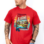 Colorful Alabama Design - States & Cities Unisex Crewneck T-Shirt Sweatshirt Hoodie