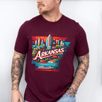 Colorful Arkansas Design - States & Cities Unisex Crewneck T-Shirt Sweatshirt Hoodie