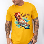 Colorful California Design - States & Cities Unisex Crewneck T-Shirt Sweatshirt Hoodie