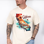 Colorful California Design - States & Cities Unisex Crewneck T-Shirt Sweatshirt Hoodie