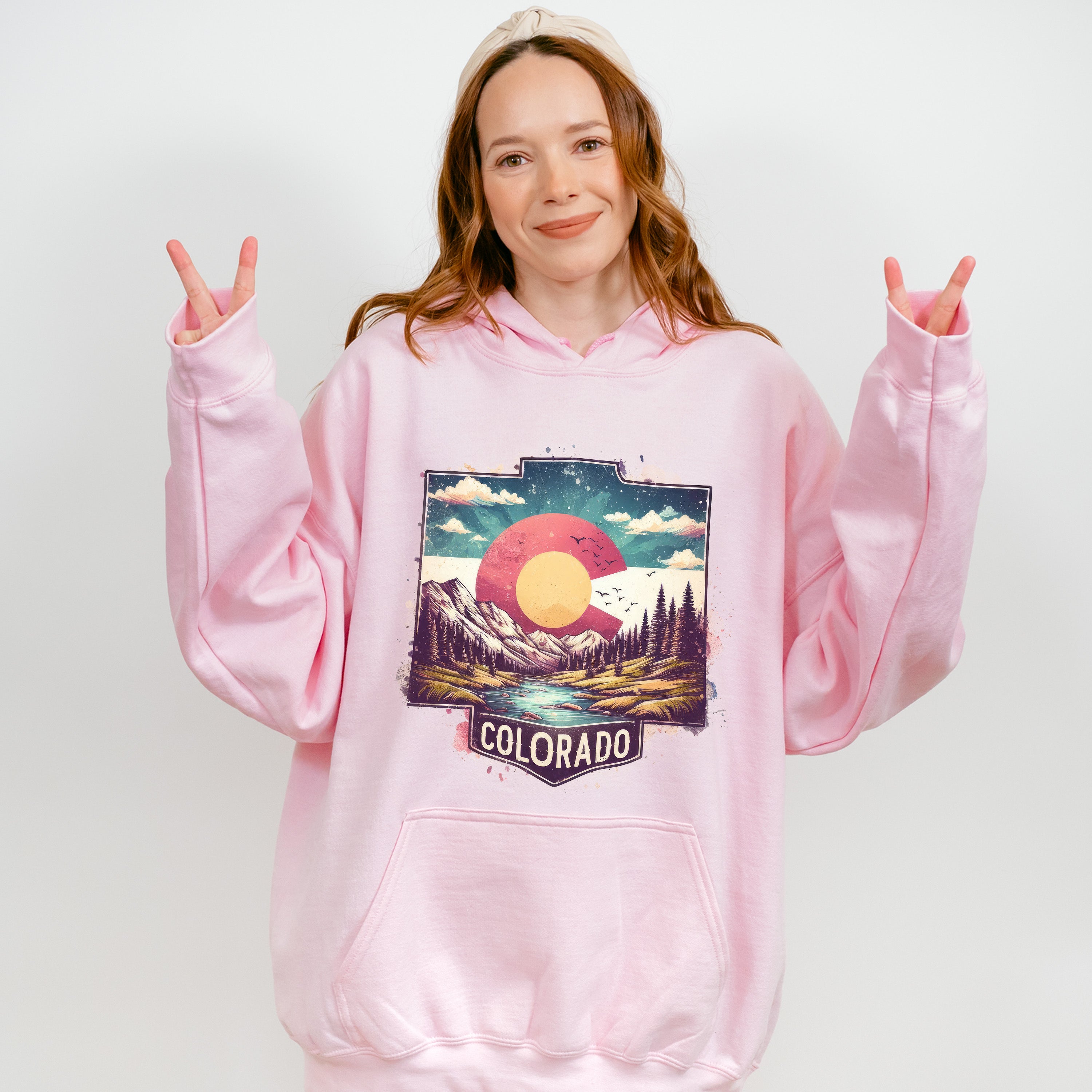 Colorful Colorado Design - States &amp; Cities Unisex Crewneck T-Shirt Sweatshirt Hoodie