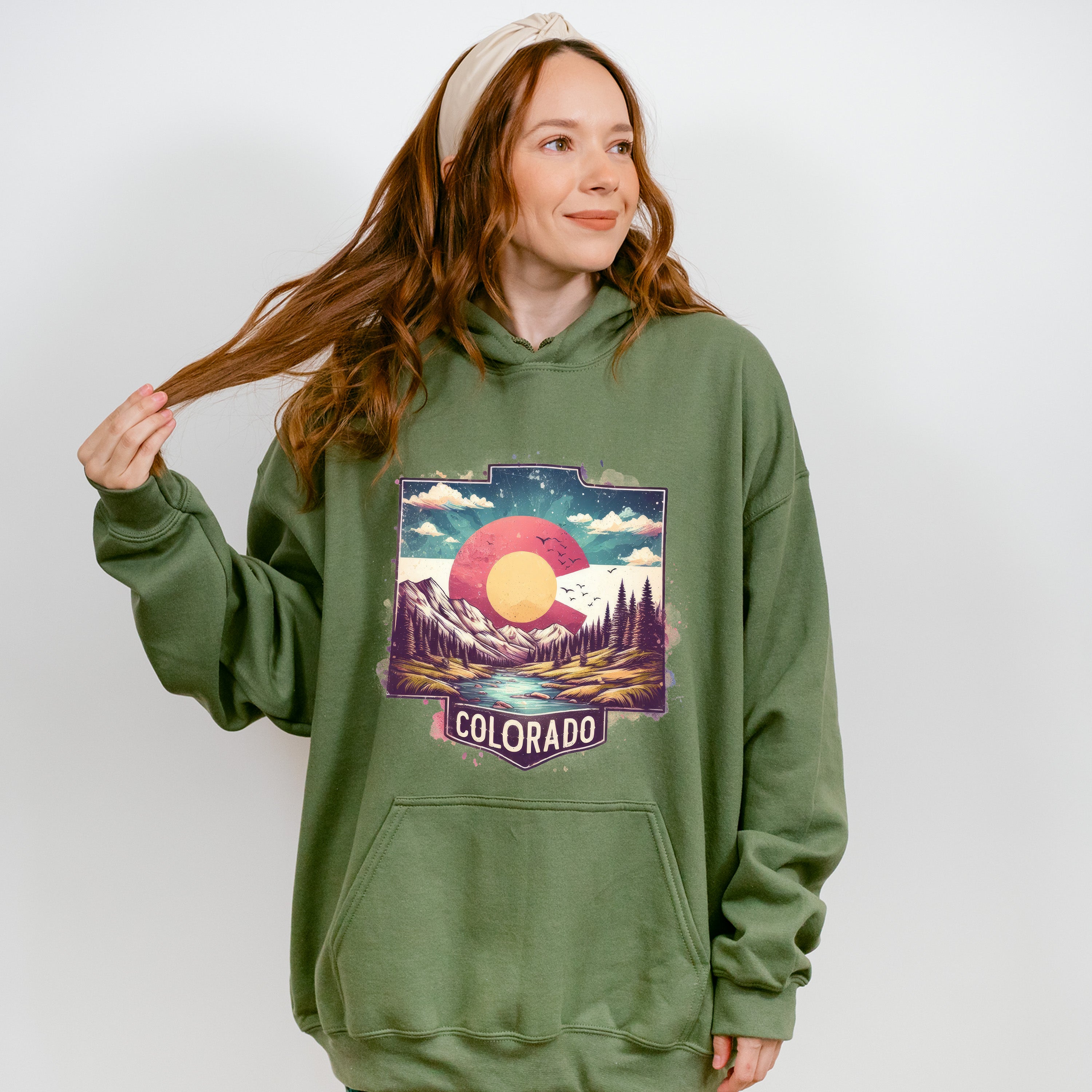 Colorful Colorado Design - States &amp; Cities Unisex Crewneck T-Shirt Sweatshirt Hoodie