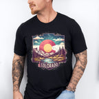 Colorful Colorado Design - States & Cities Unisex Crewneck T-Shirt Sweatshirt Hoodie