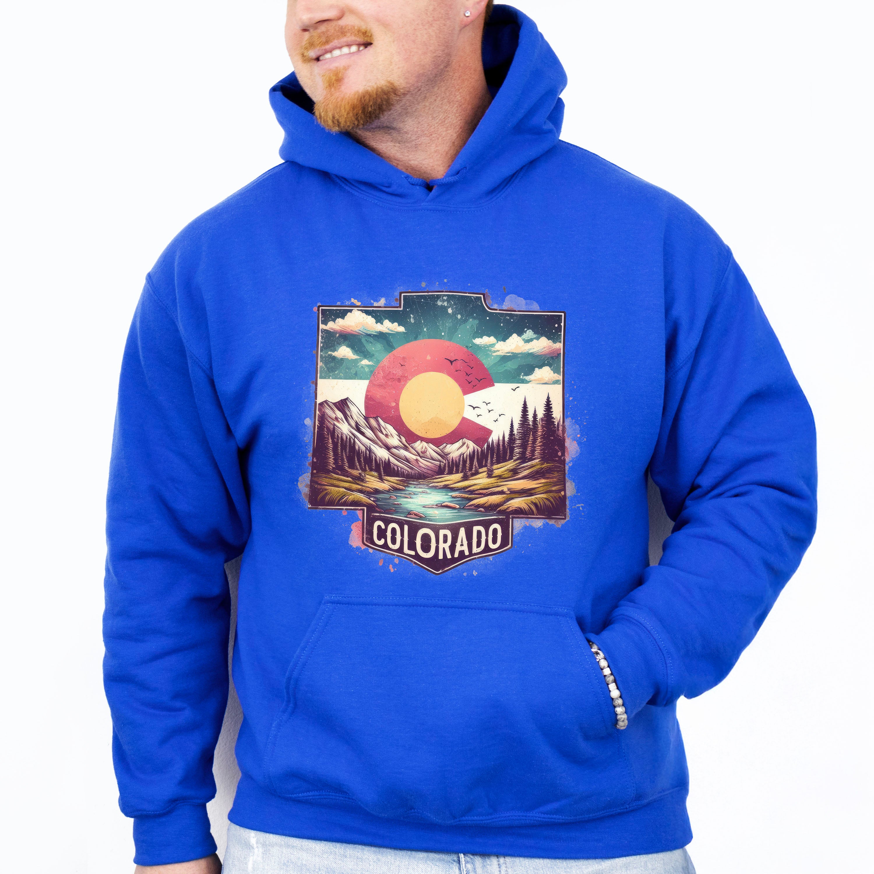 Colorful Colorado Design - States &amp; Cities Unisex Crewneck T-Shirt Sweatshirt Hoodie
