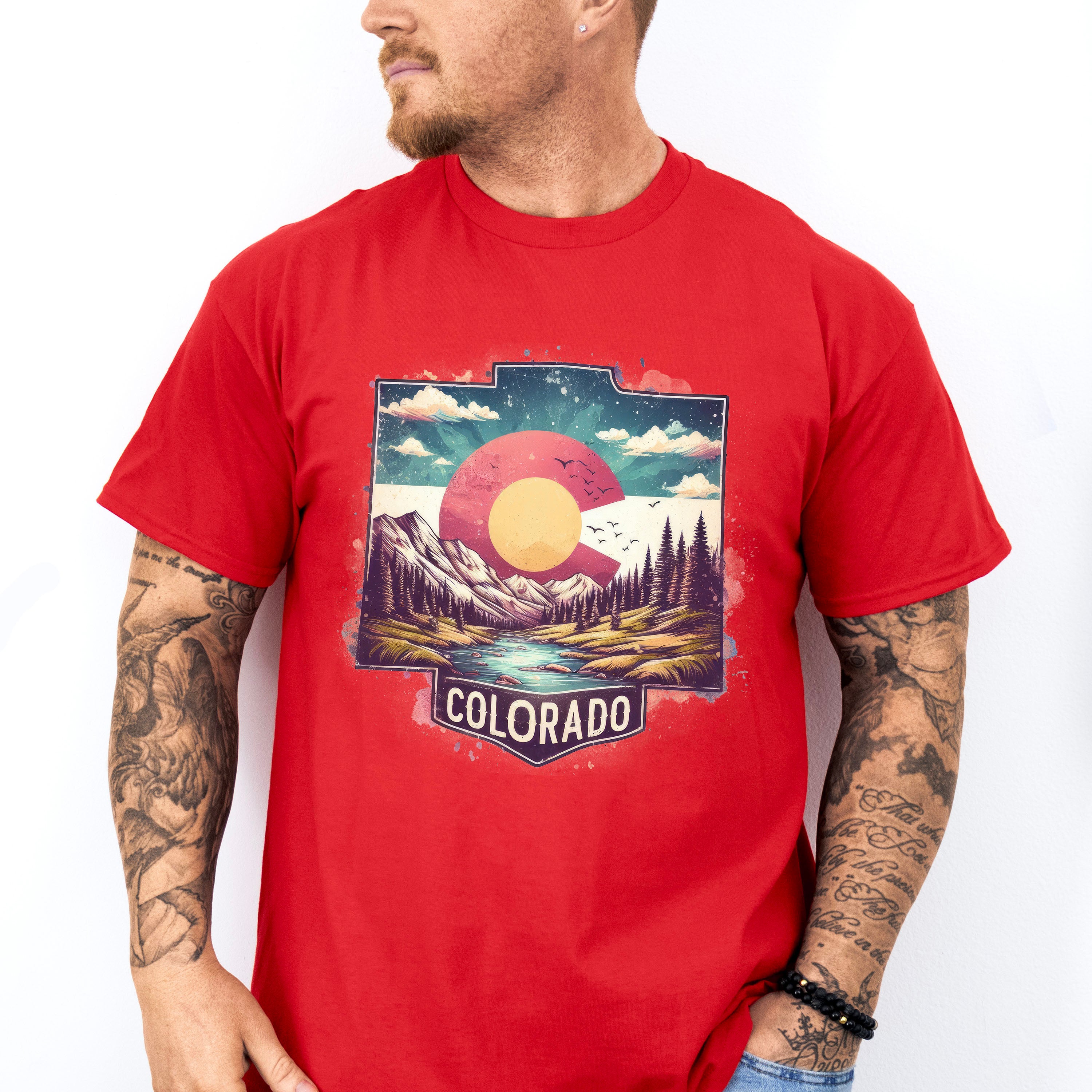 Colorful Colorado Design - States &amp; Cities Unisex Crewneck T-Shirt Sweatshirt Hoodie