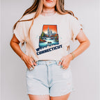 Colorful Connecticut Design - States & Cities Unisex Crewneck T-Shirt Sweatshirt Hoodie