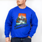 Colorful Connecticut Design - States & Cities Unisex Crewneck T-Shirt Sweatshirt Hoodie