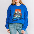 Colorful Connecticut Design - States & Cities Unisex Crewneck T-Shirt Sweatshirt Hoodie