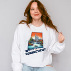 Colorful Connecticut Design - States & Cities Unisex Crewneck T-Shirt Sweatshirt Hoodie