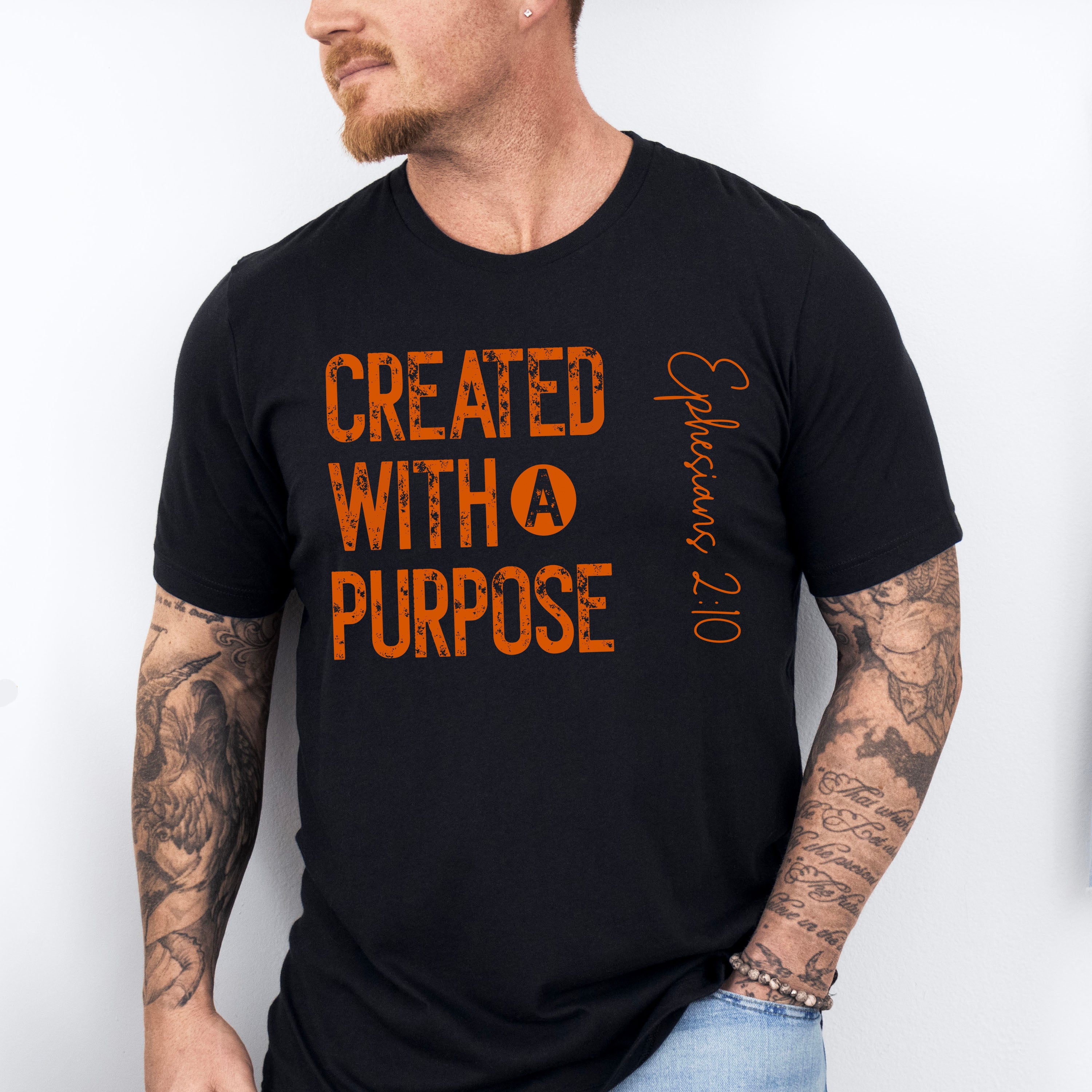 Created With A Purpose - Christianity Unisex Crewneck T-Shirt Sweatshirt Hoodie