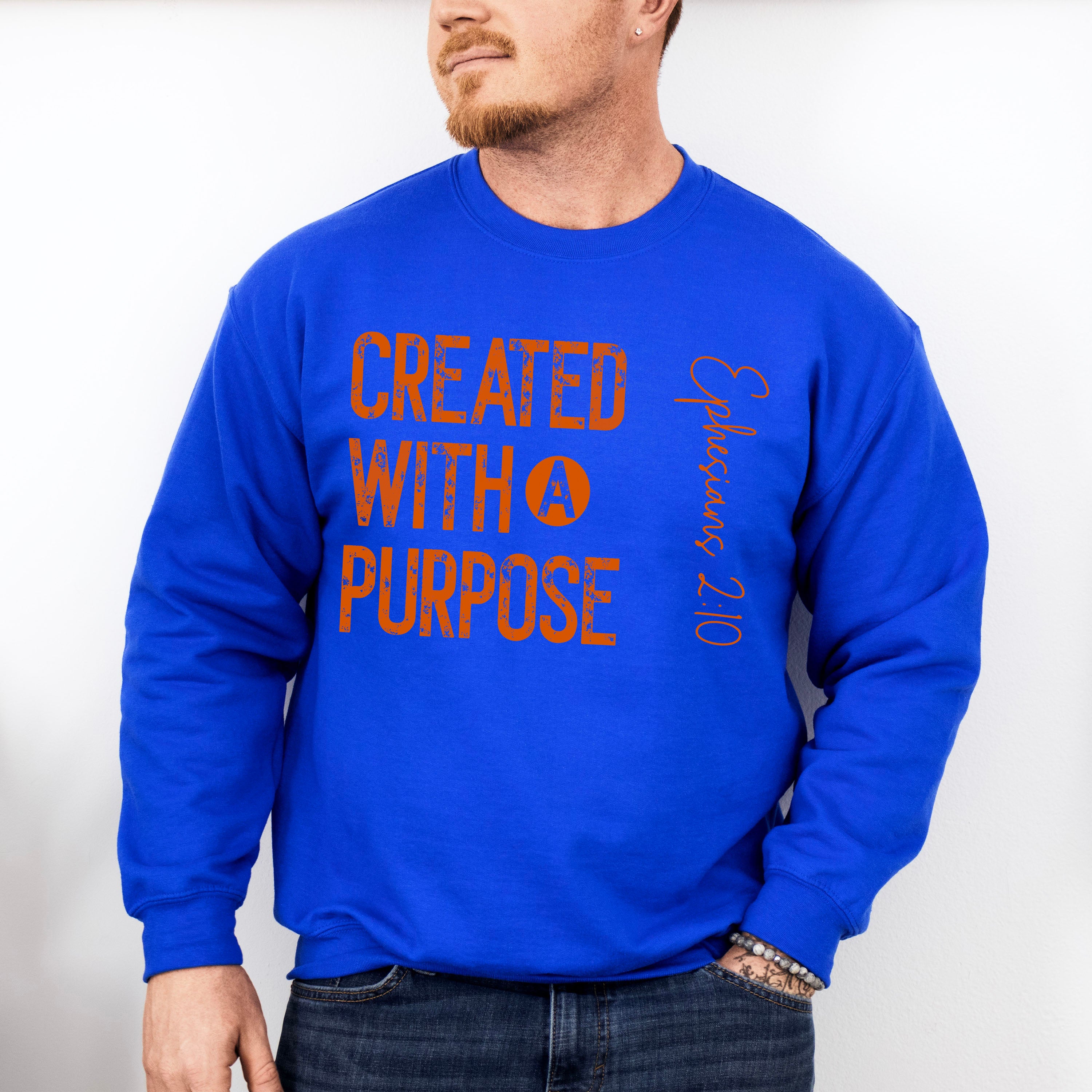 Created With A Purpose - Christianity Unisex Crewneck T-Shirt Sweatshirt Hoodie