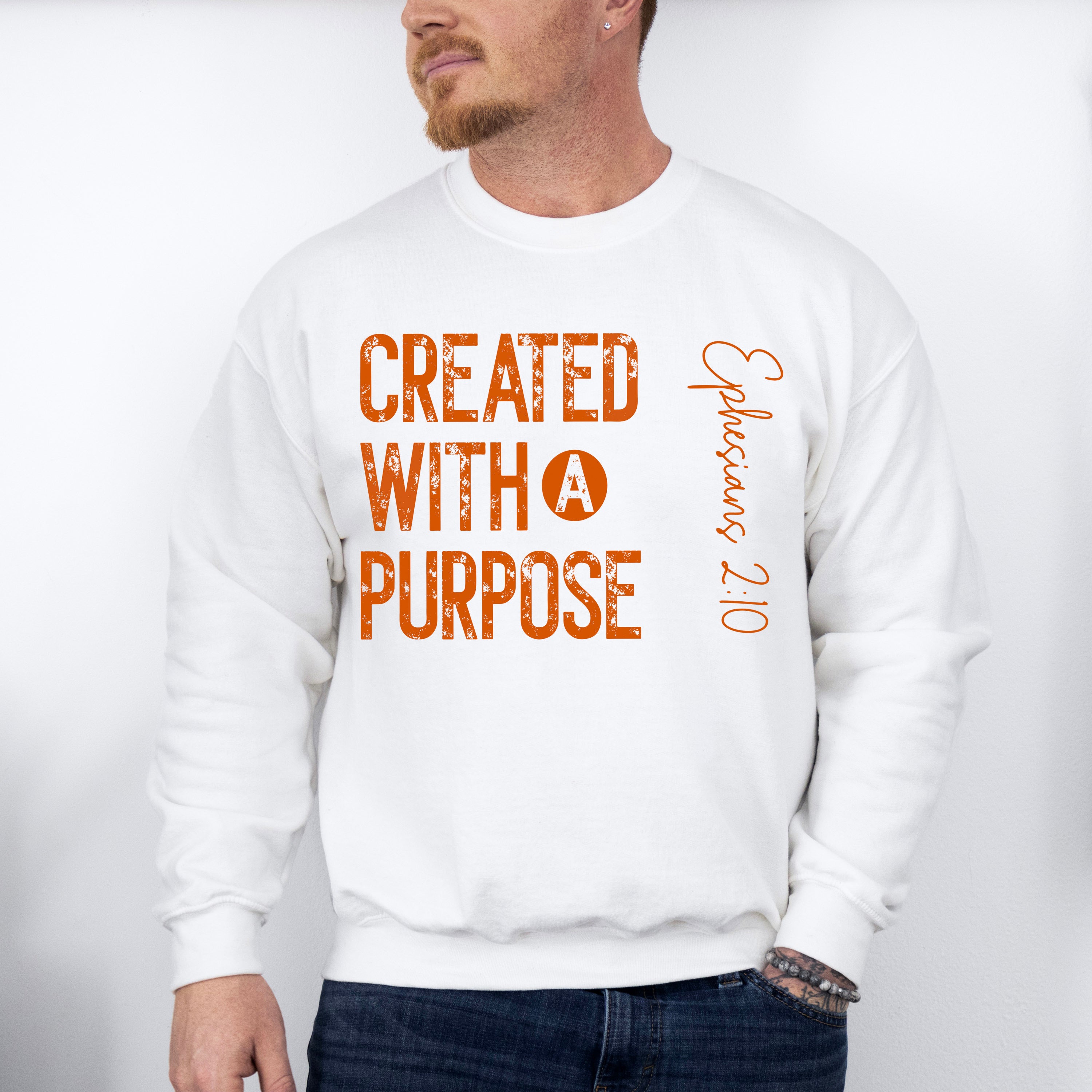 Created With A Purpose - Christianity Unisex Crewneck T-Shirt Sweatshirt Hoodie