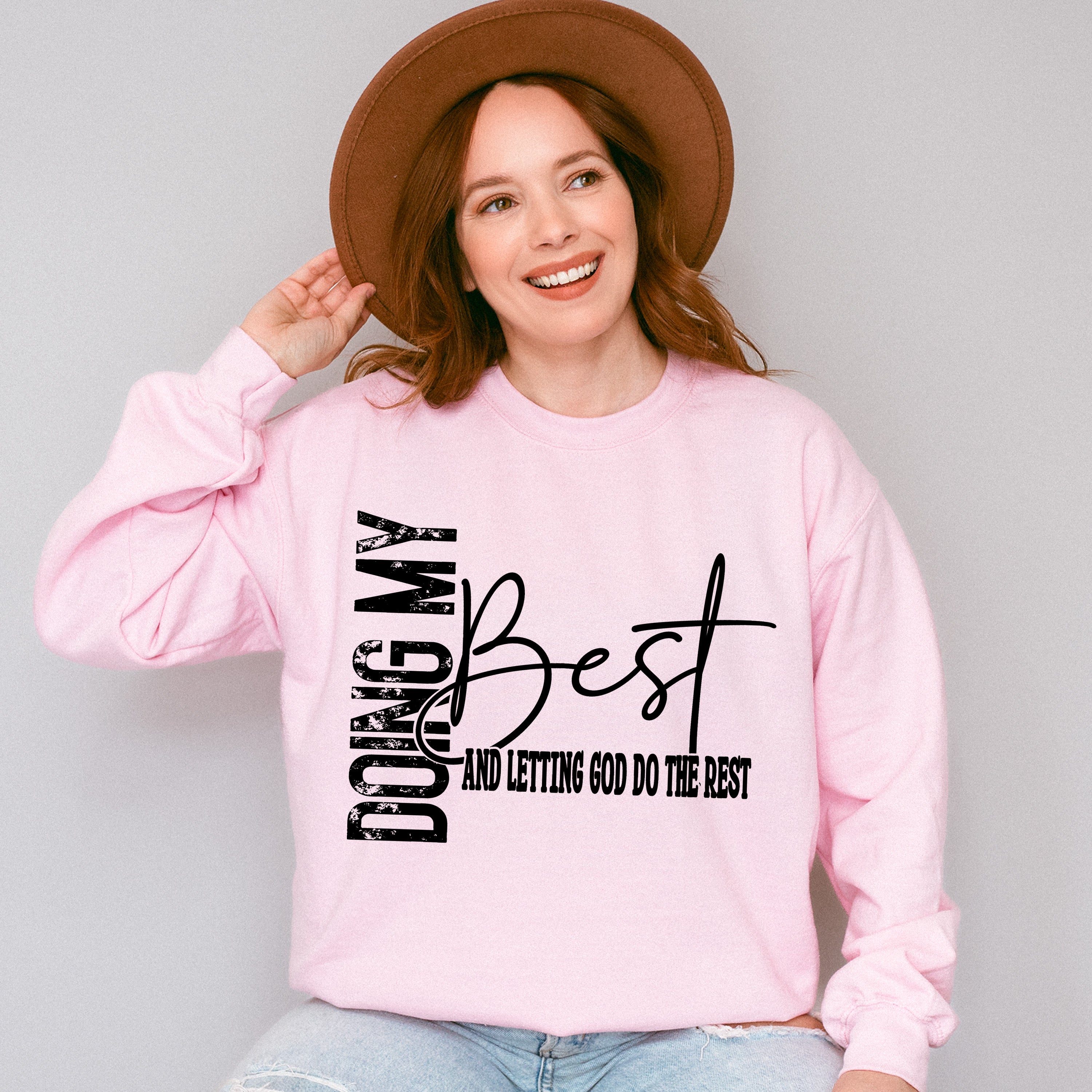 Letting God Do The Best - Christianity Unisex Crewneck T-Shirt Sweatshirt Hoodie