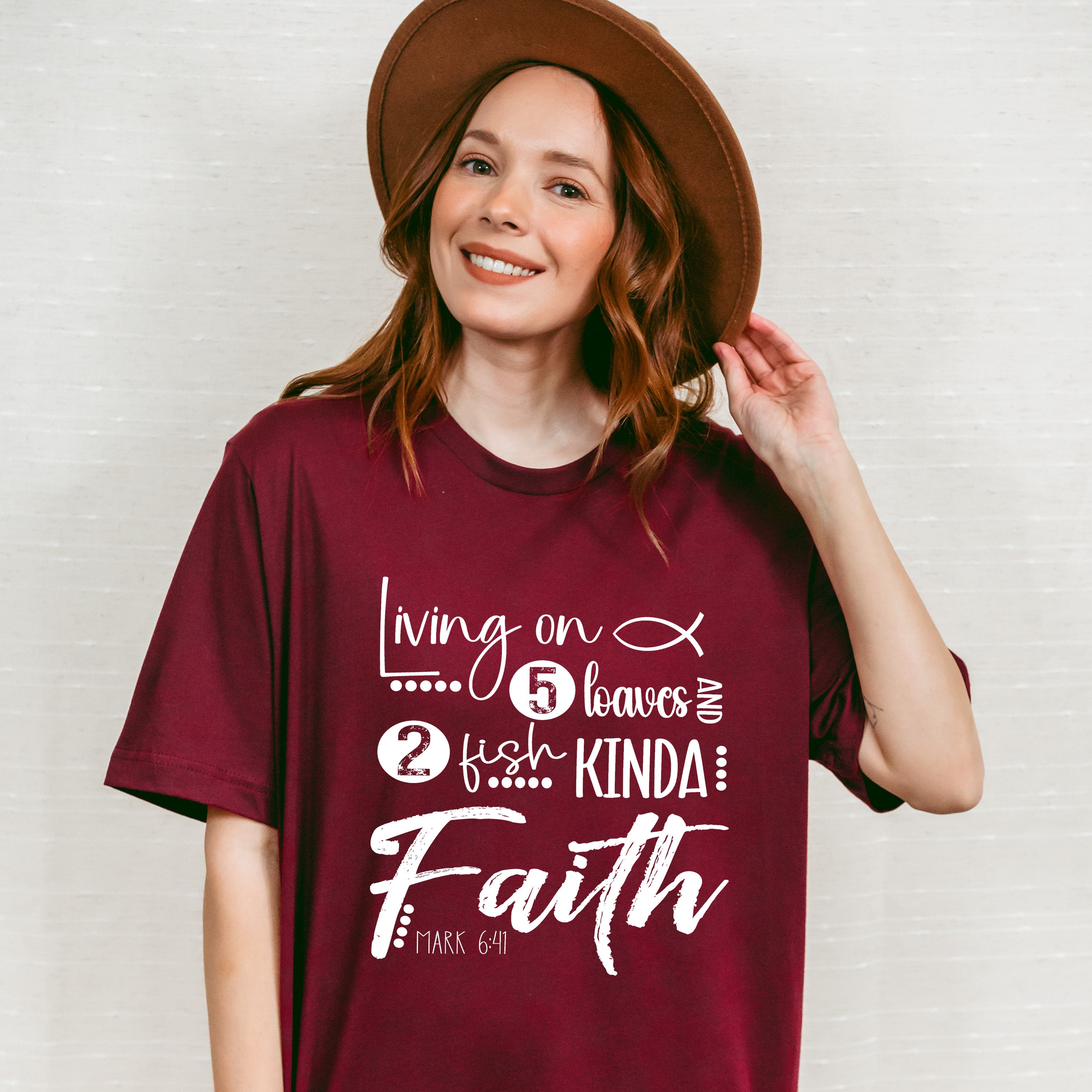 Living On Five Loaves And Two Fish - Christianity Unisex Crewneck T-Shirt Sweatshirt Hoodie