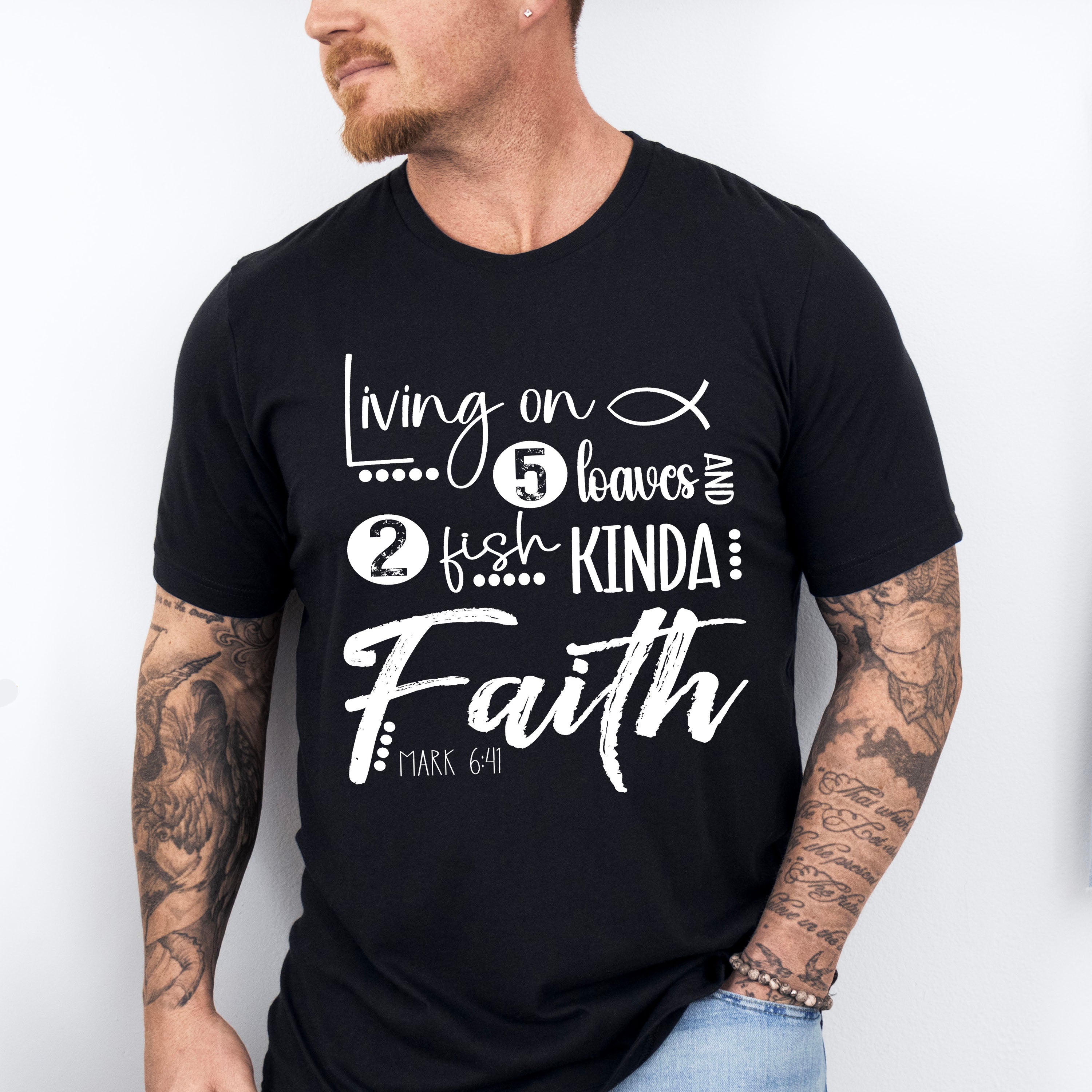 Living On Five Loaves And Two Fish - Christianity Unisex Crewneck T-Shirt Sweatshirt Hoodie