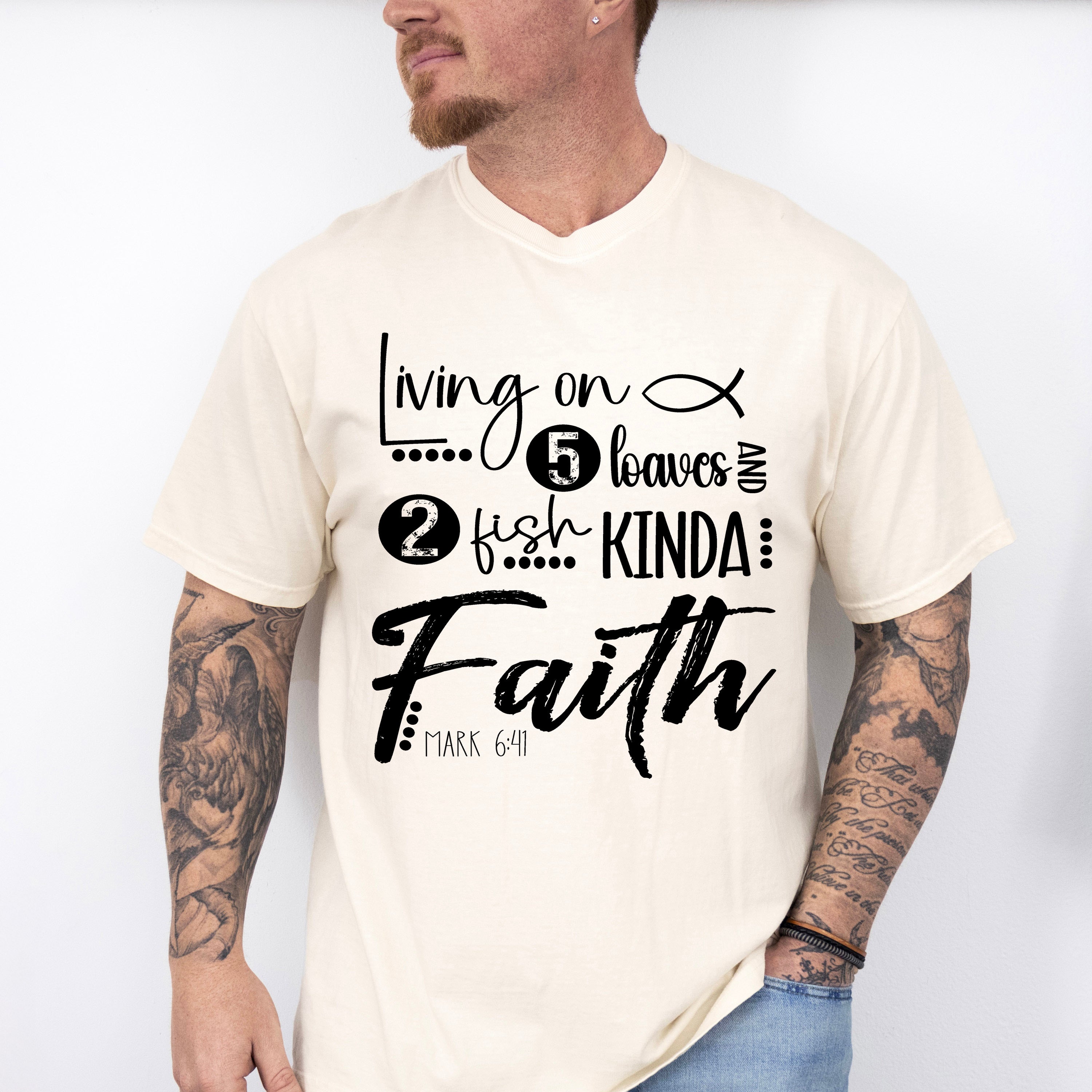 Living On Five Loaves And Two Fish - Christianity Unisex Crewneck T-Shirt Sweatshirt Hoodie