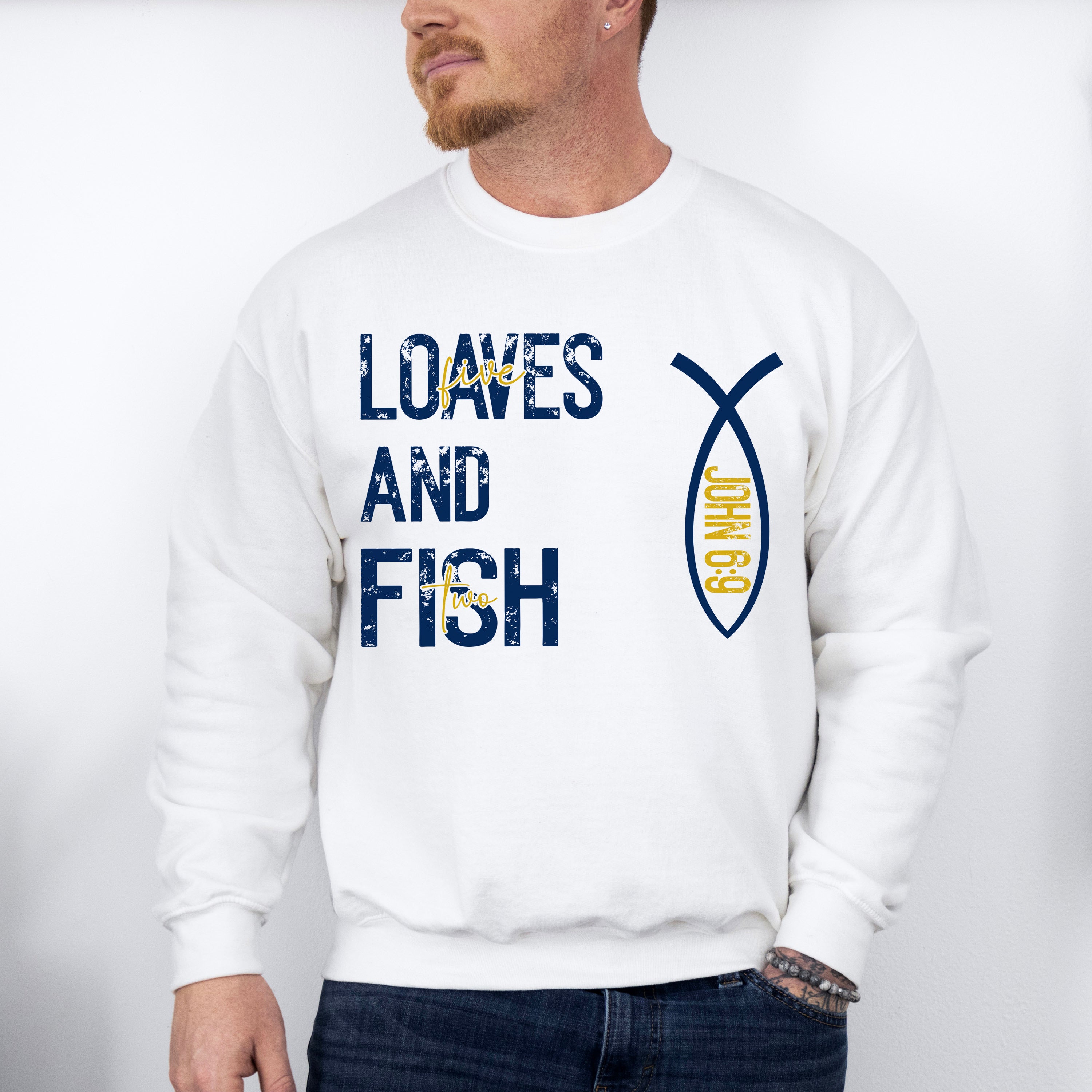 Five Loaves And Two Fish - Christianity Unisex Crewneck T-Shirt Sweatshirt Hoodie
