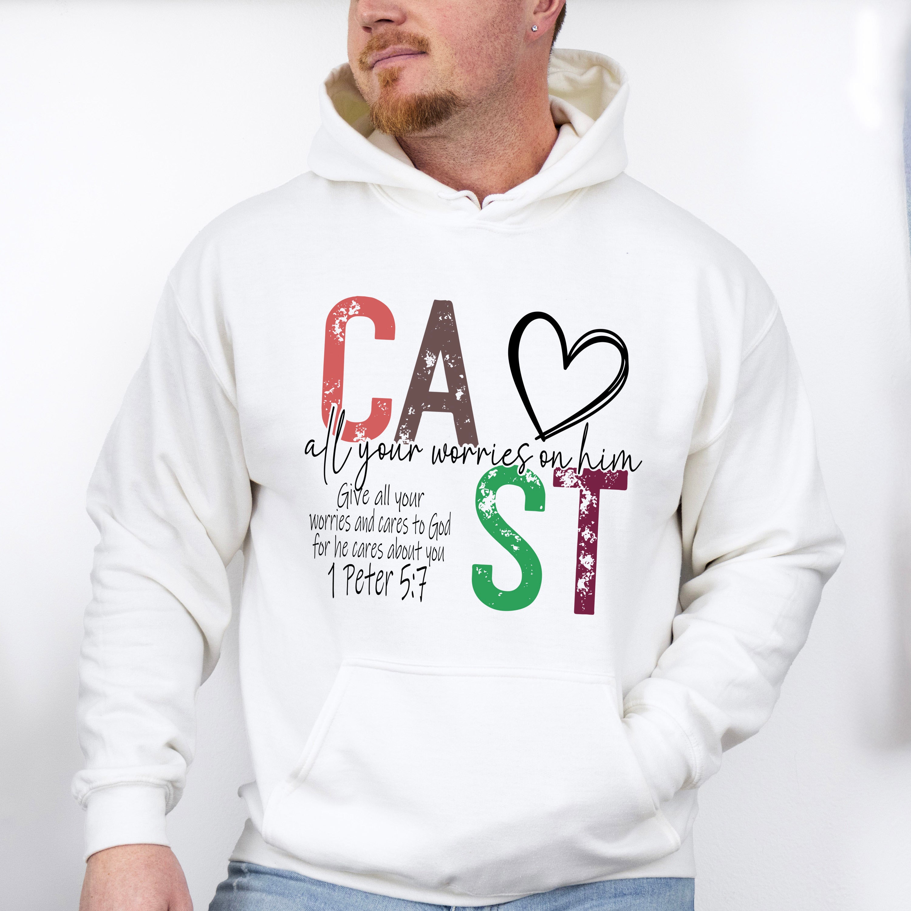 Cast All Your Worries On Him - Christianity Unisex Crewneck T-Shirt Sweatshirt Hoodie